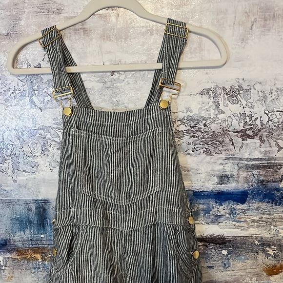 WeWoreWhat Pants - WeWoreWhat Striped Linen Overalls